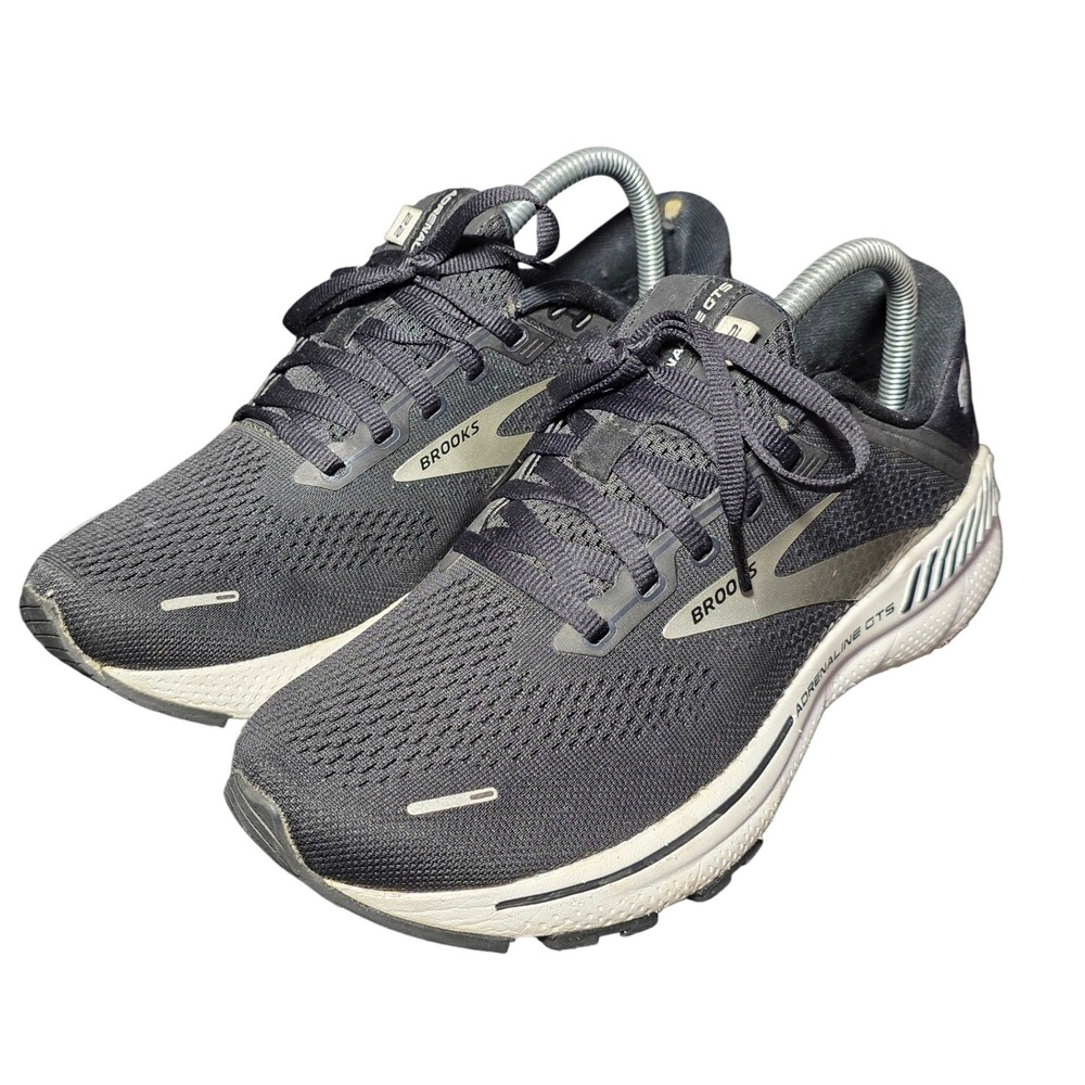 Brooks Adrenaline GTS 22 Womens Running Shoes Black White Sneakers Support